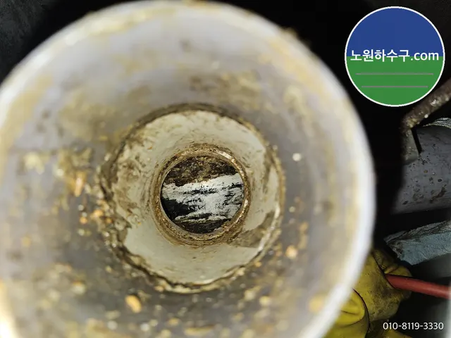 가까이서 본 배관 속 오물